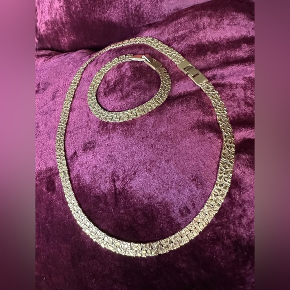 Vintage Textured Nougat Choker & Bracelet Set - Picture 1 of 5